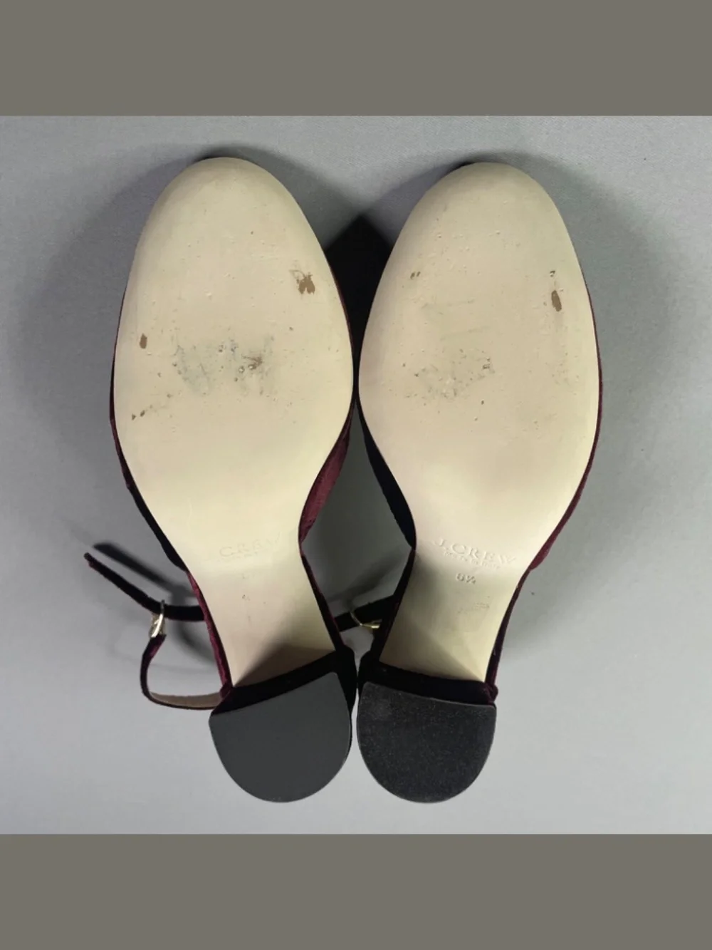 J Crew Shoes Womens 6.5 burgundy red velvet Maisie heels preppy cocktail